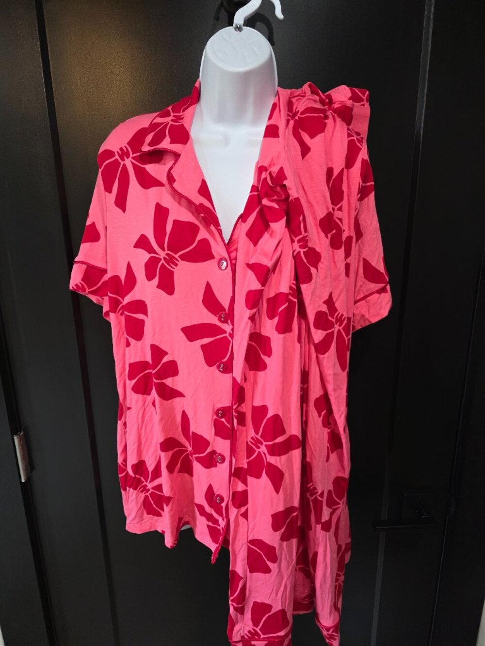 Lularoe Pink & Red Dream Pajama Set Sz L NWT